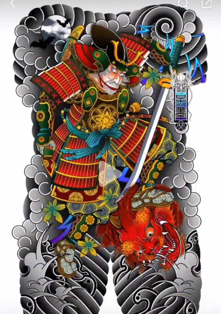 Hình Xăm Samurai Nhật Cổ Full Chân: 50+ Mẫu Hình Đẹp Cho Bạn 8