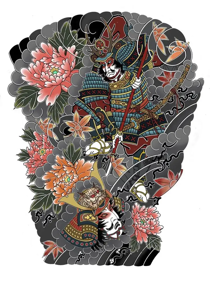 Hình Xăm Samurai Nhật Cổ Full Chân: 50+ Mẫu Hình Đẹp Cho Bạn 15