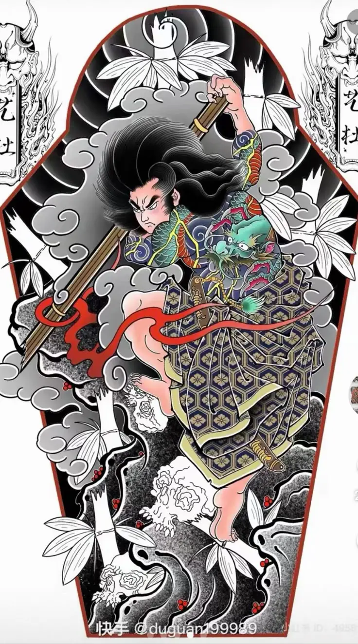 Hình Xăm Samurai Nhật Cổ Full Chân: 50+ Mẫu Hình Đẹp Cho Bạn 17