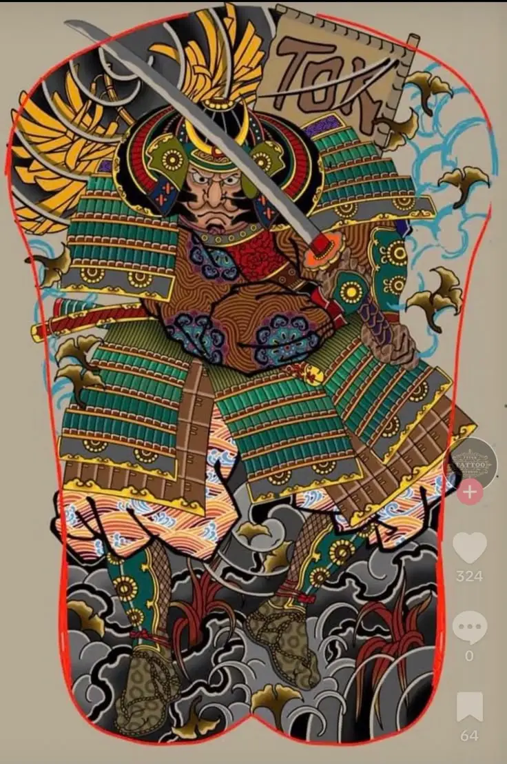 Hình Xăm Samurai Nhật Cổ Full Chân: 50+ Mẫu Hình Đẹp Cho Bạn 37