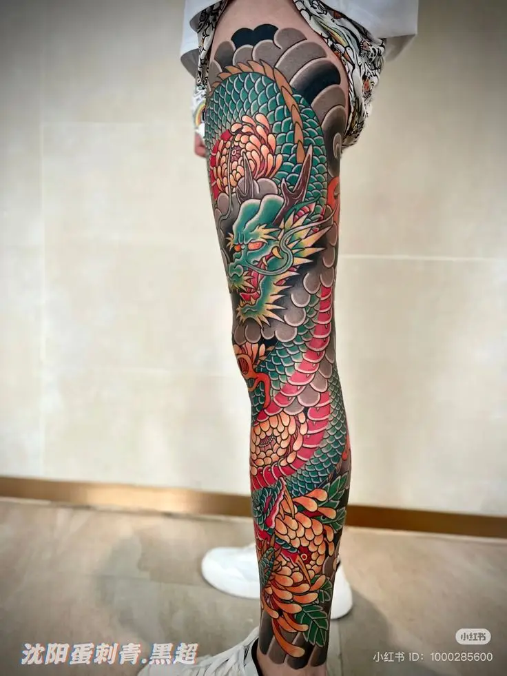 Hình Xăm Samurai Nhật Cổ Full Chân: 50+ Mẫu Hình Đẹp Cho Bạn 54