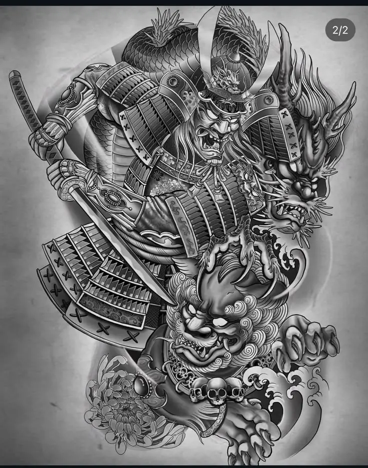 Hình Xăm Samurai Nhật Cổ Full Lưng - Bộ Sưu Tập 100 Hình Ảnh Đẹp Nhất 37