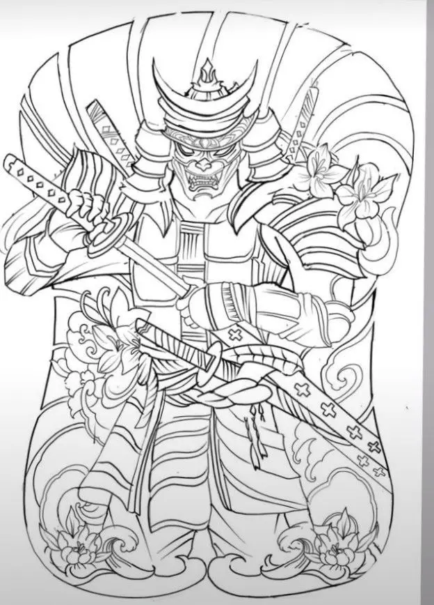 Hình Xăm Samurai Nhật Cổ Full Lưng - Bộ Sưu Tập 100 Hình Ảnh Đẹp Nhất 40