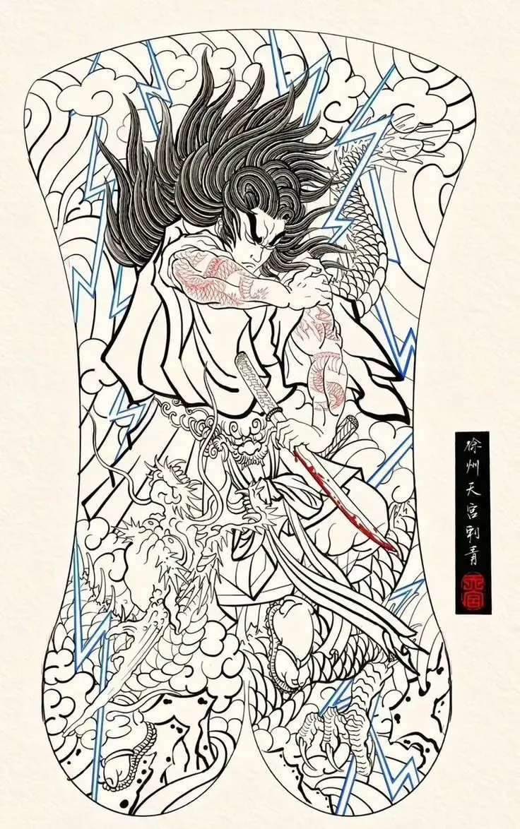 Hình Xăm Samurai Nhật Cổ Full Lưng - Bộ Sưu Tập 100 Hình Ảnh Đẹp Nhất 59