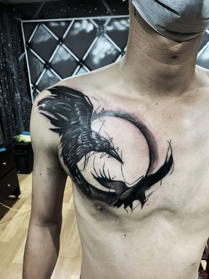 Hình Xăm Tô Đen Nhấn Trắng - Nghệ Thuật Đối Lập Ấn Tượng 7