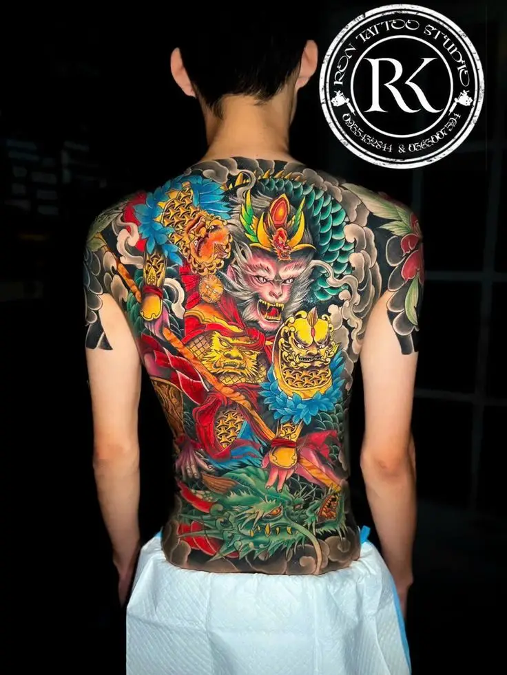 Hình xăm tôn ngộ không full lưng đẹp và ý nghĩa 12