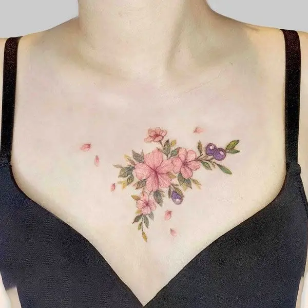 Hình xăm trước ngực cho nữ - Tạo điểm nhấn quyến rũ cho phái đẹp 37