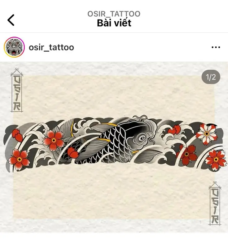 Hình Xăm Vòng Tay Cá Chép - Đẹp và Ý Nghĩa 4