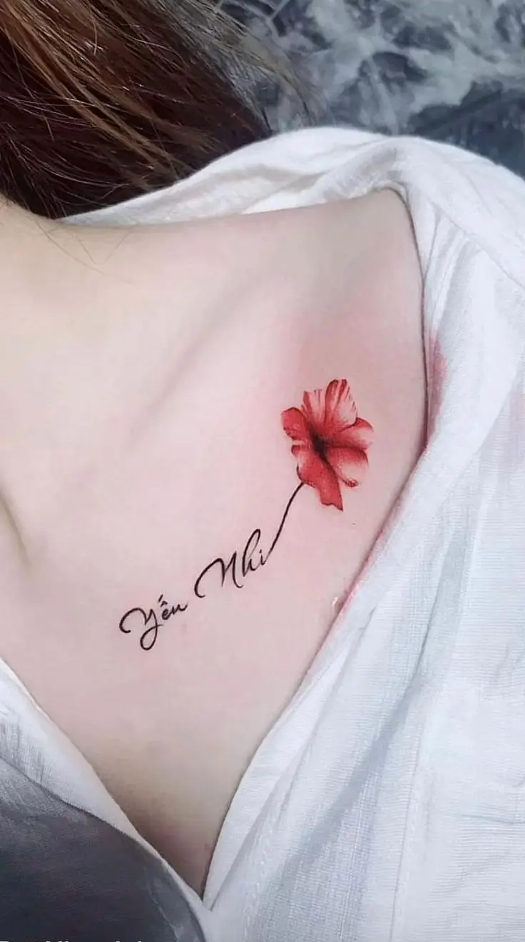 Hình Xăm Xương Quai Xanh: Đẹp và Sang Trọng Qua Các Mẫu Hình Ảnh 22