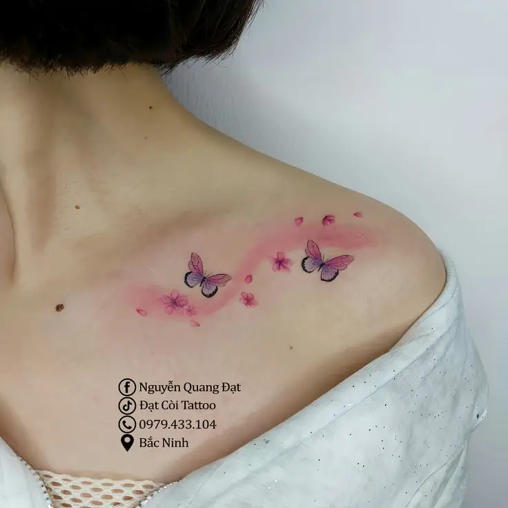 Hình Xăm Xương Quai Xanh Nữ Đẹp - 50 Mẫu Hình Xăm Đầy Quyến Rũ 12