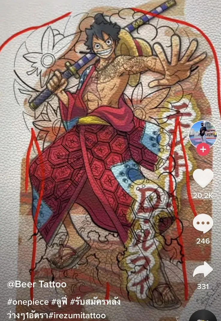 Hình Xăm Zoro Full Lưng - Đậm Chất Ngầu và Phong Cách 2