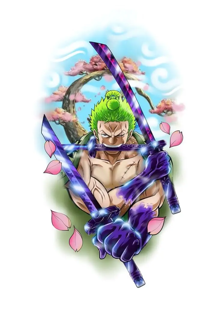 Hình Xăm Zoro Full Lưng - Đậm Chất Ngầu và Phong Cách 6