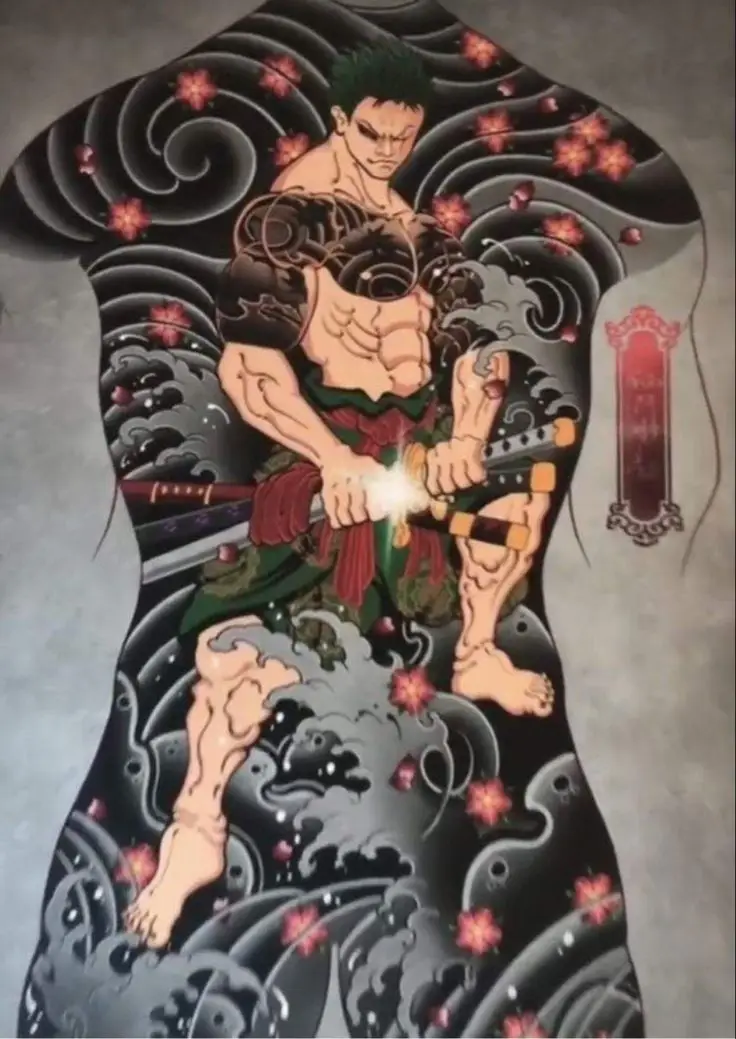 Hình Xăm Zoro Full Lưng - Đậm Chất Ngầu và Phong Cách 13