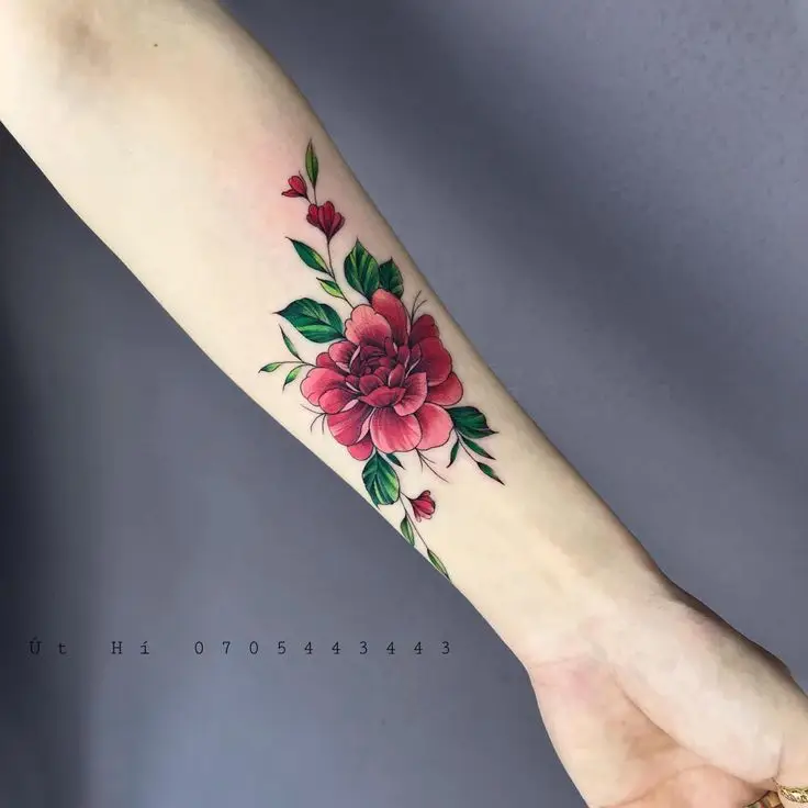 Hoa mẫu đơn hình xăm - Biểu tượng của tình yêu và sắc đẹp 13