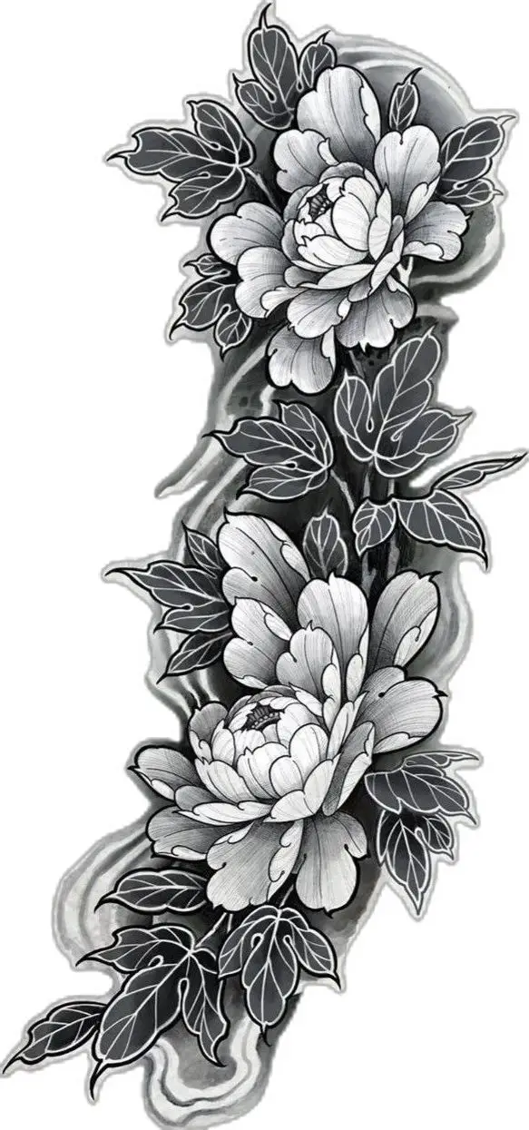 Hoa mẫu đơn hình xăm - Biểu tượng của tình yêu và sắc đẹp 31