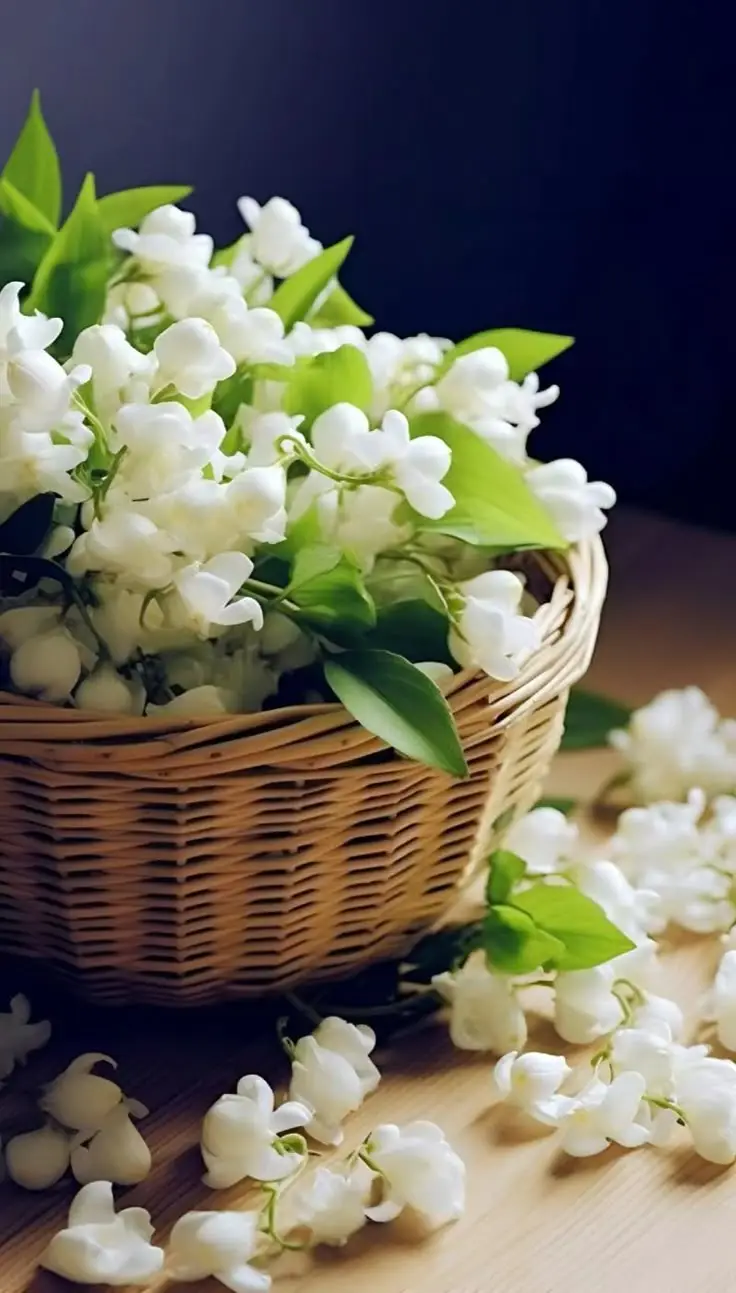 Hoa nhài hình nền điện thoại tinh tế 35