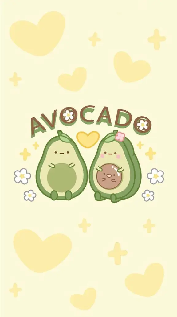 Hình nền iPhone cute bơ - Làm đẹp điện thoại của bạn 41