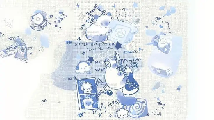 Hình Nền Cute Màu Xanh Cho iPhone Thêm Phần Lung Linh 11