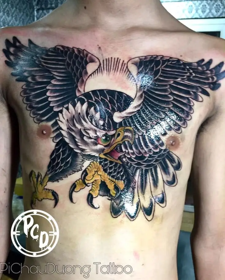 Khung Hình Xăm Đại Bàng - Biểu Tượng Của Tự Do Và Quyền Lực 19