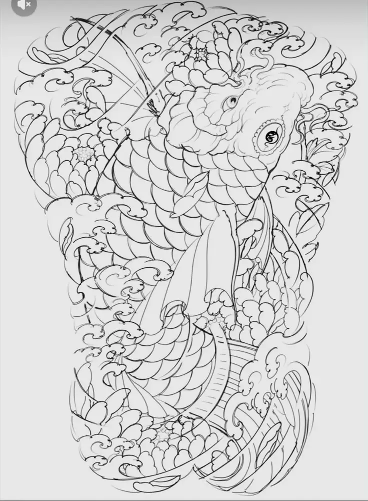 Khung Hình Xăm Cá Chép Kín Lưng Đẹp Nhất 10