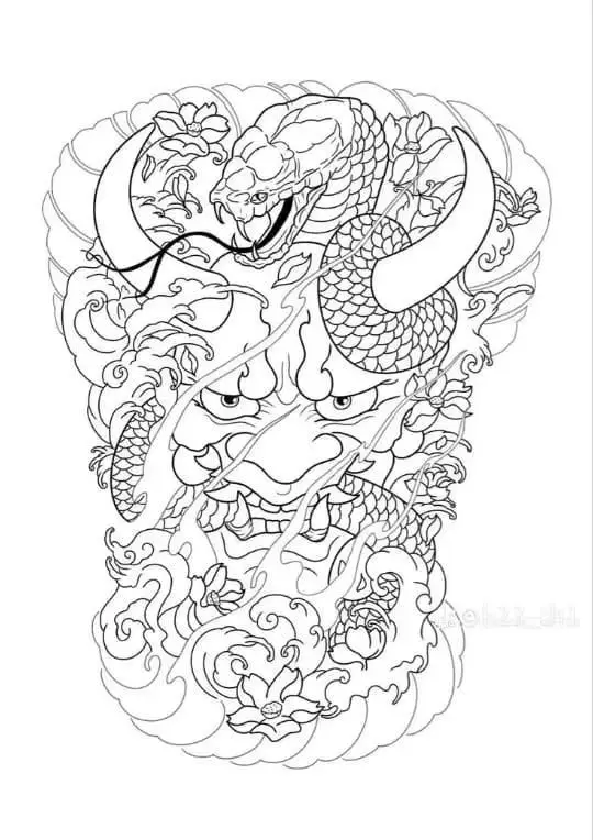 Khung Hình Xăm Mặt Quỷ Full Lưng: Tạo Dấu Ấn Đặc Biệt Trong Nghệ Thuật Xăm Hình 58