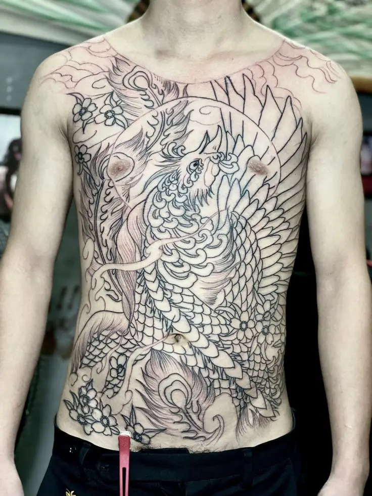 Khung Hình Xăm Nửa Bụng - Sáng Tạo Nghệ Thuật Trên Cơ Thể 43
