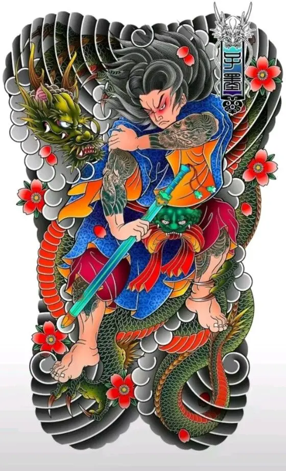 Mẫu Hình Xăm Nhật Cổ Full Lưng: Nghệ Thuật Truyền Thống 2