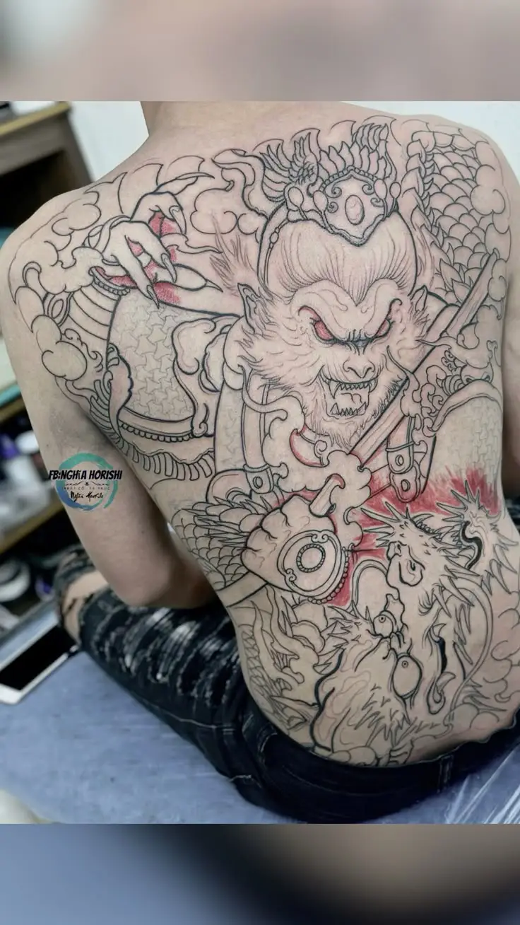 Mẫu Hình Xăm Nhật Cổ Full Lưng: Nghệ Thuật Truyền Thống 48