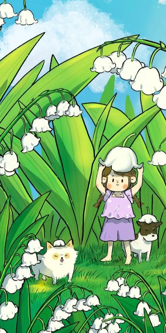 Hình Nền Kawai Màu Xanh Lá Dễ Thương 8