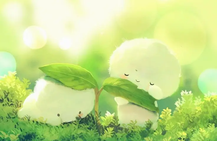 Hình Nền Kawai Màu Xanh Lá Dễ Thương 23