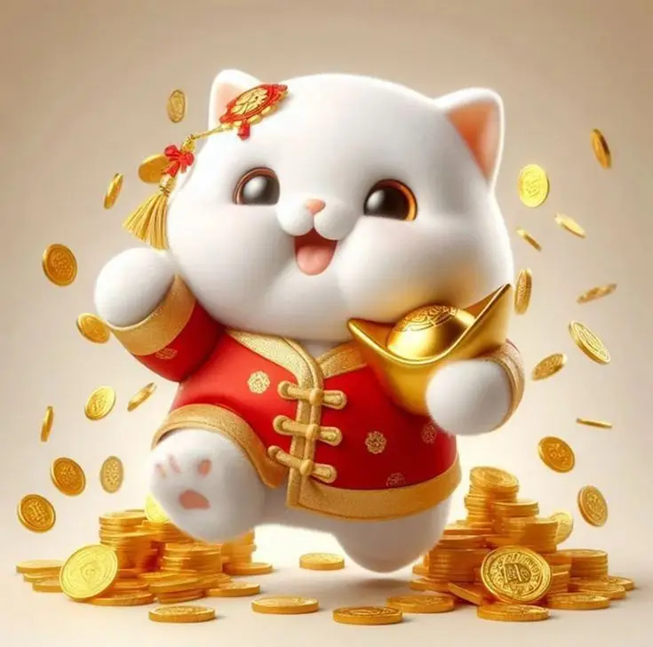May mắn hình nền mèo thần tài 3D phong thủy tuyệt vời 28