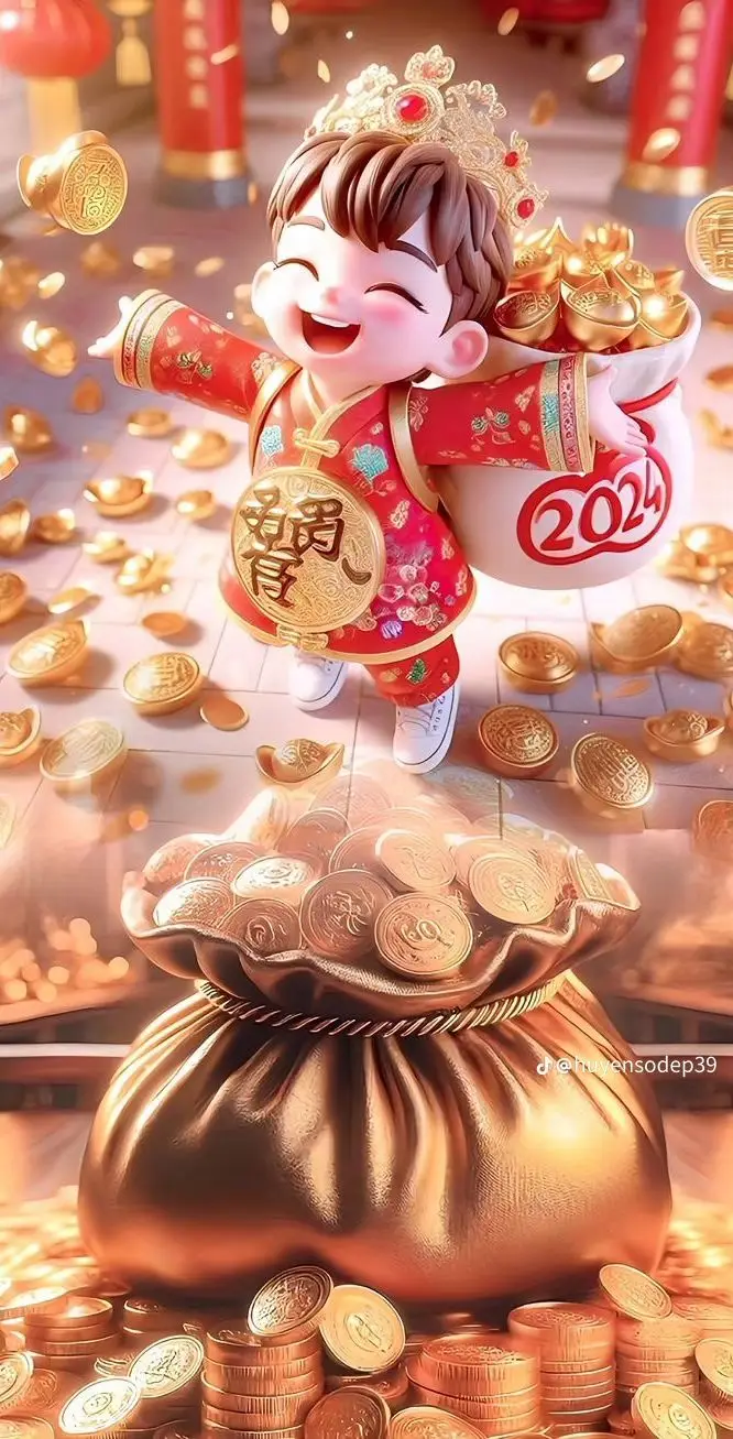 May mắn hình nền mèo thần tài 3D phong thủy tuyệt vời 32