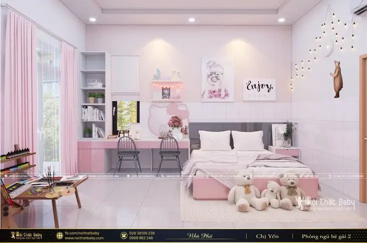 50+ Mẫu thiết kế phòng ngủ con gái lớn đẹp và hiện đại 3