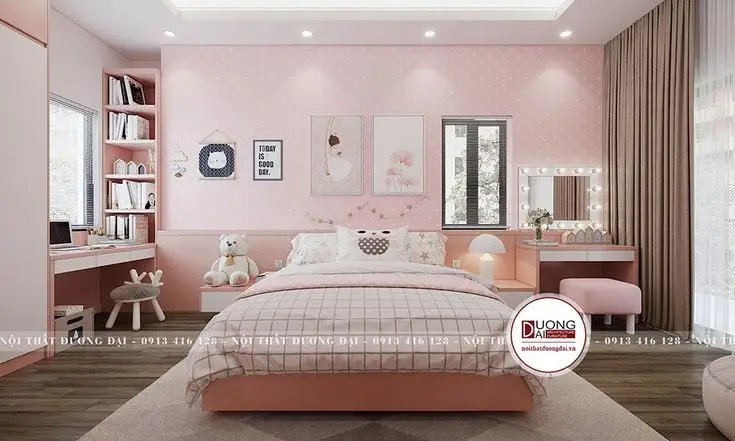 50+ Mẫu thiết kế phòng ngủ con gái lớn đẹp và hiện đại 5