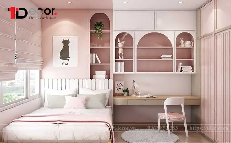 50+ Mẫu thiết kế phòng ngủ con gái lớn đẹp và hiện đại 23