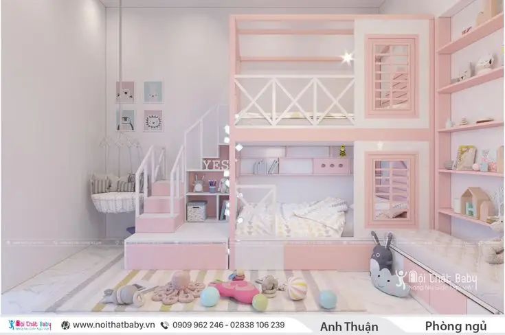 50+ Mẫu thiết kế phòng ngủ con gái lớn đẹp và hiện đại 27
