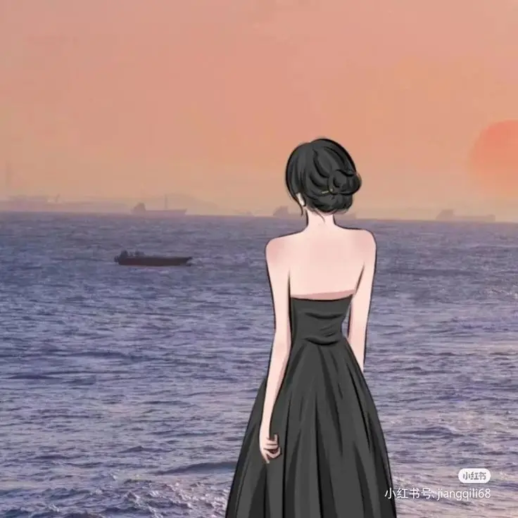 Quay Lưng Ảnh Cô Gái Cầm Hoa Anime Đẹp 5