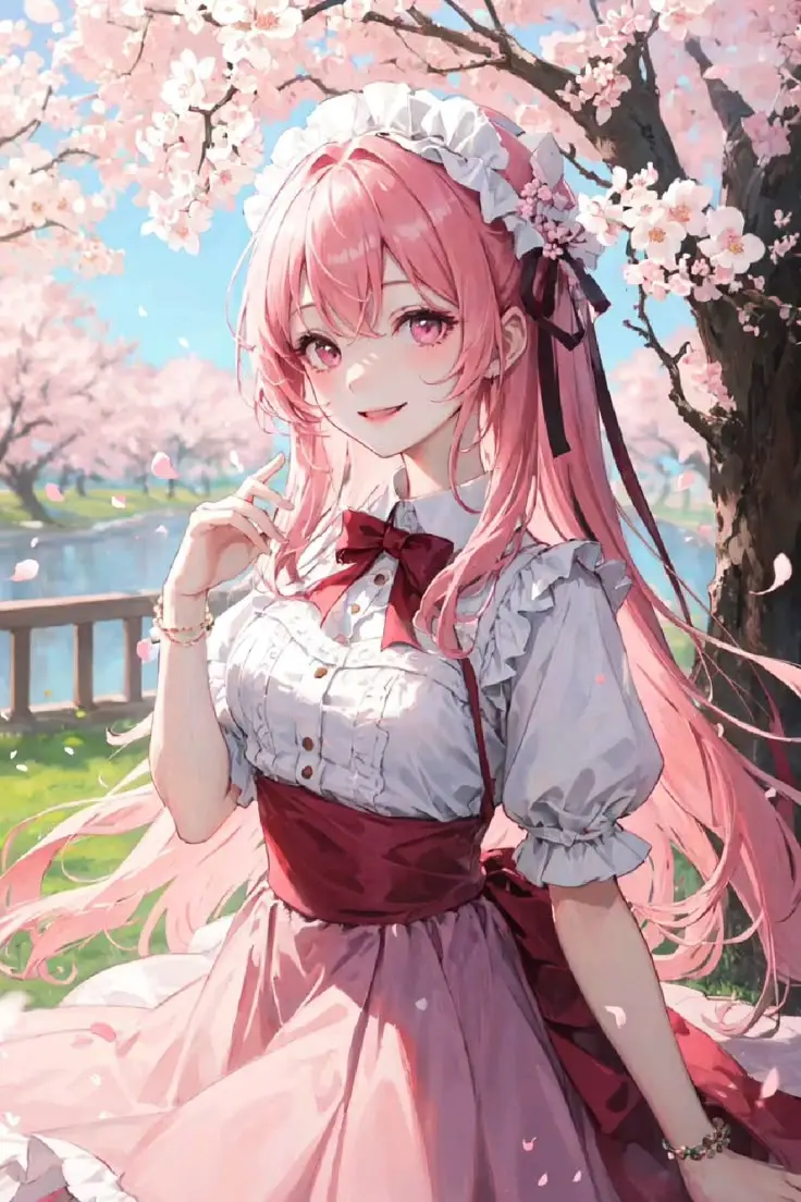 Quay Lưng Ảnh Cô Gái Cầm Hoa Anime Đẹp 13