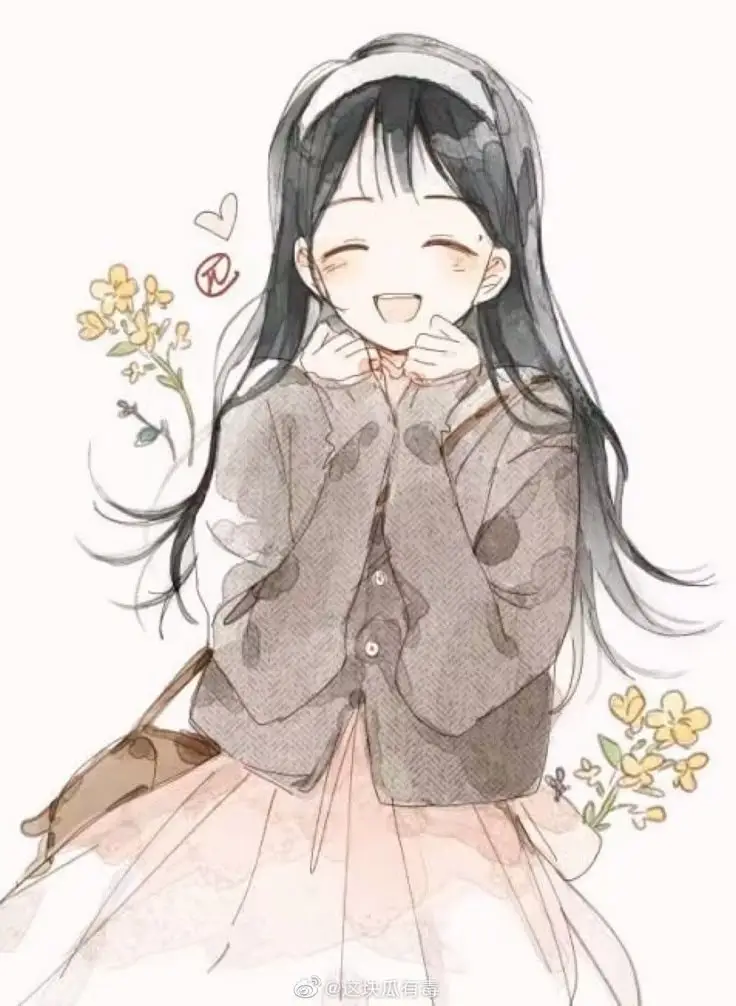 Quay Lưng Ảnh Cô Gái Cầm Hoa Anime Đẹp 44