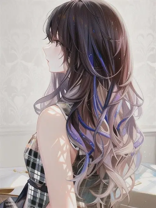 Quay Lưng Ảnh Cô Gái Cầm Hoa Anime Đẹp 71