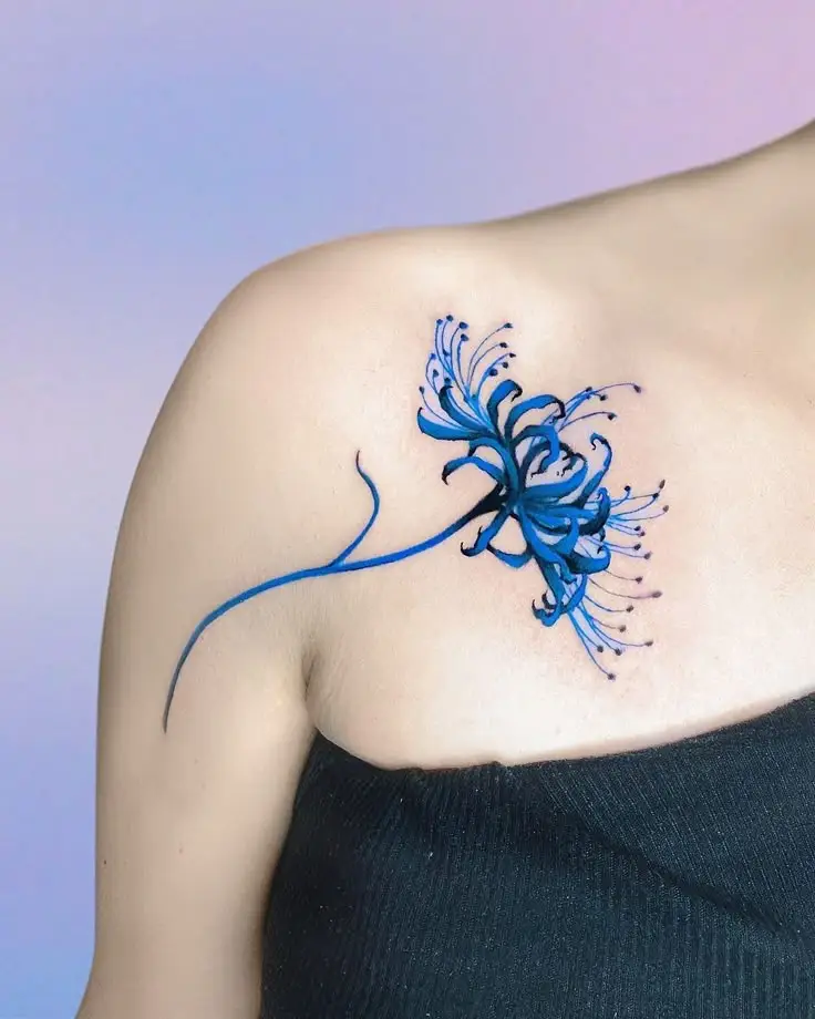 Tattoo Hình Xăm Hoa Bỉ Ngạn - Vẻ Đẹp Mong Manh Nhưng Quyến Rũ 4