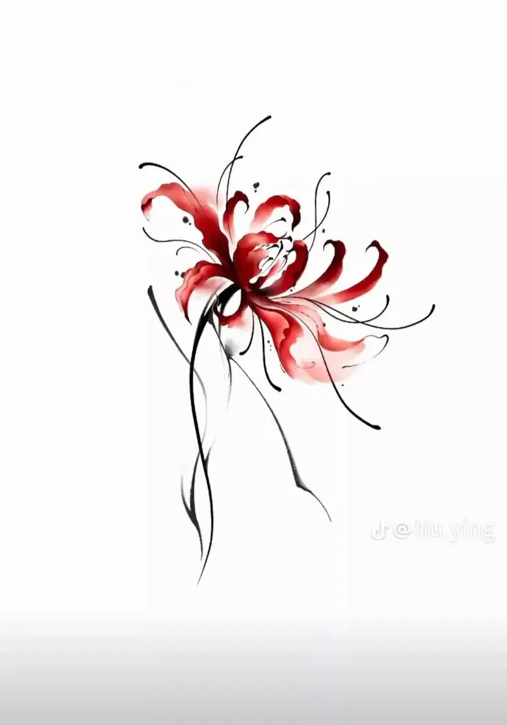 Tattoo Hình Xăm Hoa Bỉ Ngạn - Vẻ Đẹp Mong Manh Nhưng Quyến Rũ 6