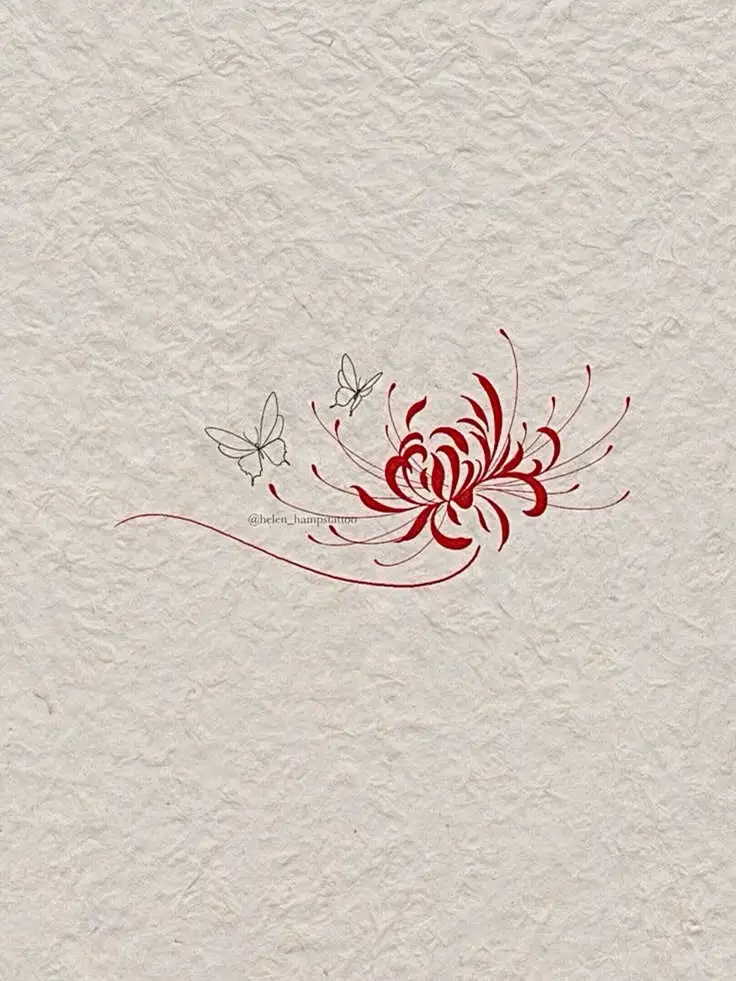 Tattoo Hình Xăm Hoa Bỉ Ngạn - Vẻ Đẹp Mong Manh Nhưng Quyến Rũ 14