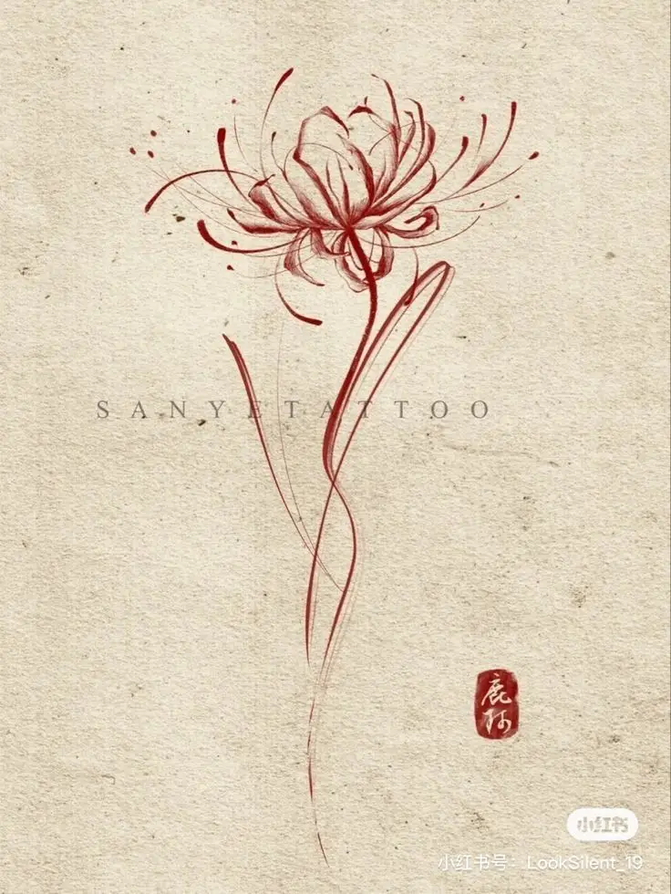 Tattoo Hình Xăm Hoa Bỉ Ngạn - Vẻ Đẹp Mong Manh Nhưng Quyến Rũ 22