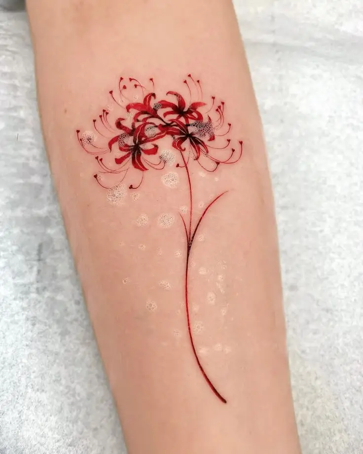 Tattoo Hình Xăm Hoa Bỉ Ngạn - Vẻ Đẹp Mong Manh Nhưng Quyến Rũ 32