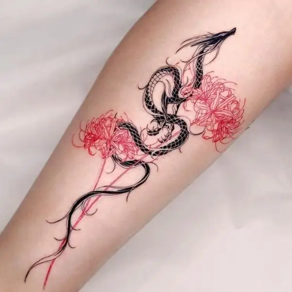 Tattoo Hình Xăm Hoa Bỉ Ngạn - Vẻ Đẹp Mong Manh Nhưng Quyến Rũ 35