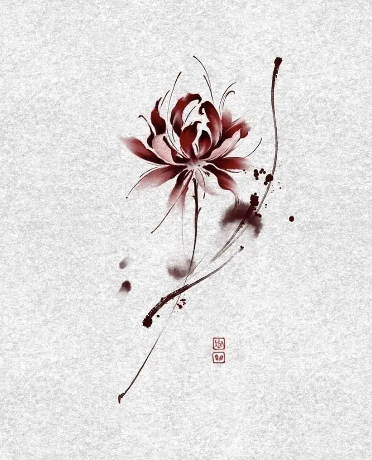 Tattoo Hình Xăm Hoa Bỉ Ngạn - Vẻ Đẹp Mong Manh Nhưng Quyến Rũ 48