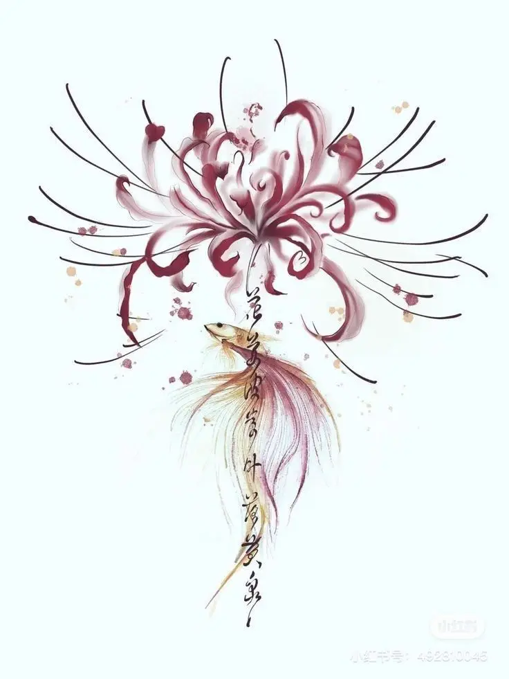 Tattoo Hình Xăm Hoa Bỉ Ngạn - Vẻ Đẹp Mong Manh Nhưng Quyến Rũ 55