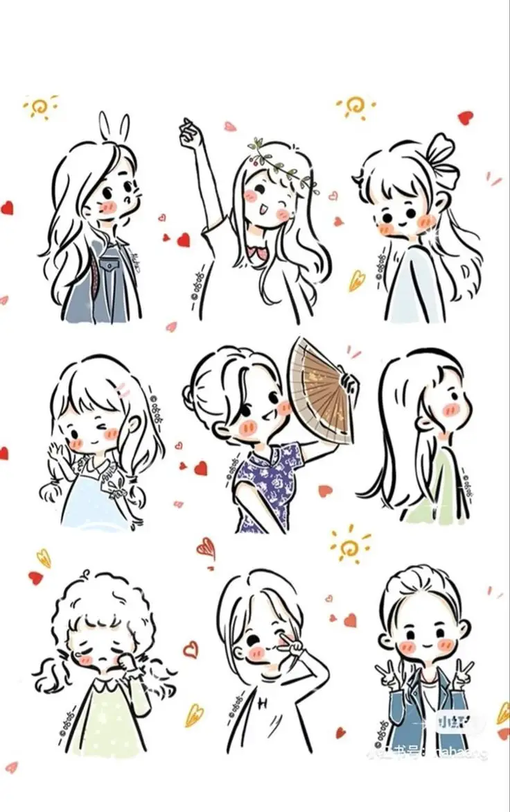 Vẽ Cô Gái Cute Đơn Giản - Hướng Dẫn và Hình Ảnh Minh Họa 38