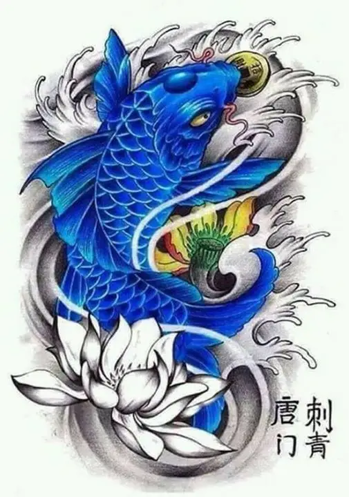 Vẽ Hình Xăm Cá Chép Độc Đáo Và Sáng Tạo 66